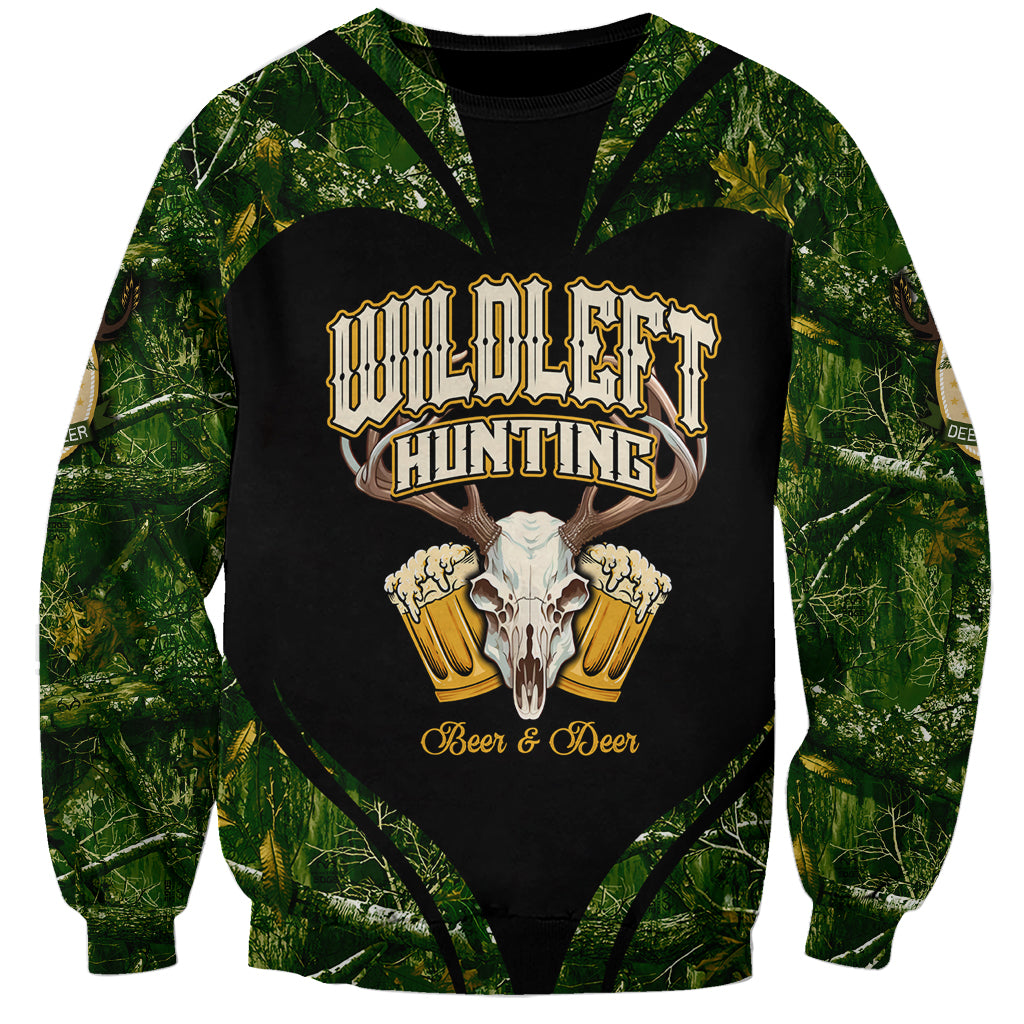Wildlife Hunting Sweatshirt Beer And Deer - Wonder Print Shop