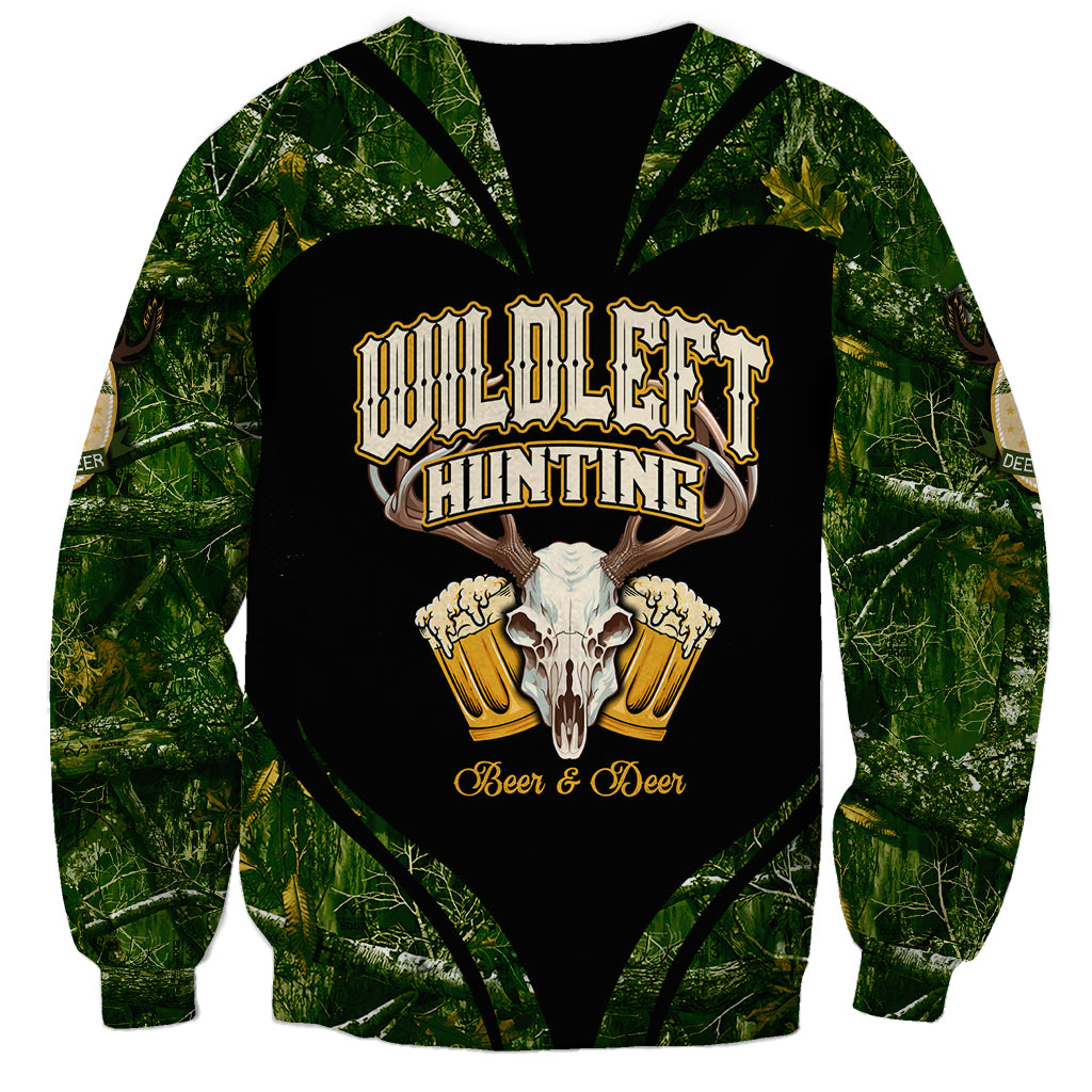 Wildlife Hunting Sweatshirt Beer And Deer - Wonder Print Shop