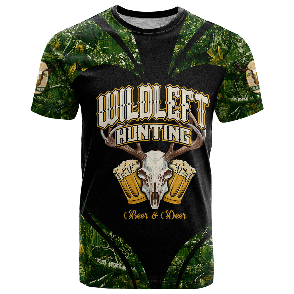 Wildlife Hunting T Shirt Beer And Deer - Wonder Print Shop