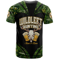 Wildlife Hunting T Shirt Beer And Deer - Wonder Print Shop