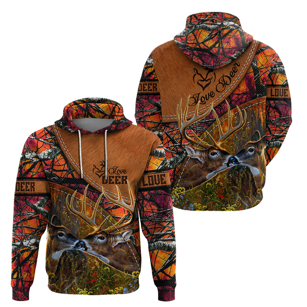 Love Deer Hoodie Deer Hunting Realtree Fire - Wonder Print Shop