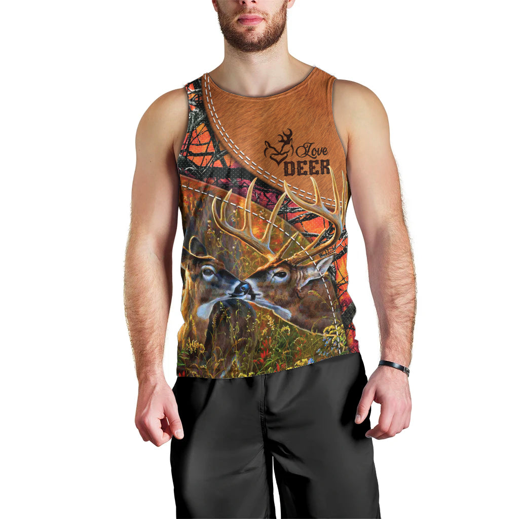 Love Deer Men Tank Top Deer Hunting Realtree Fire - Wonder Print Shop