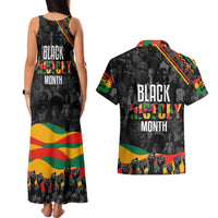 Personalized Black History Month Couples Matching Tank Maxi Dress and Hawaiian Shirt - Wonder Print Shop