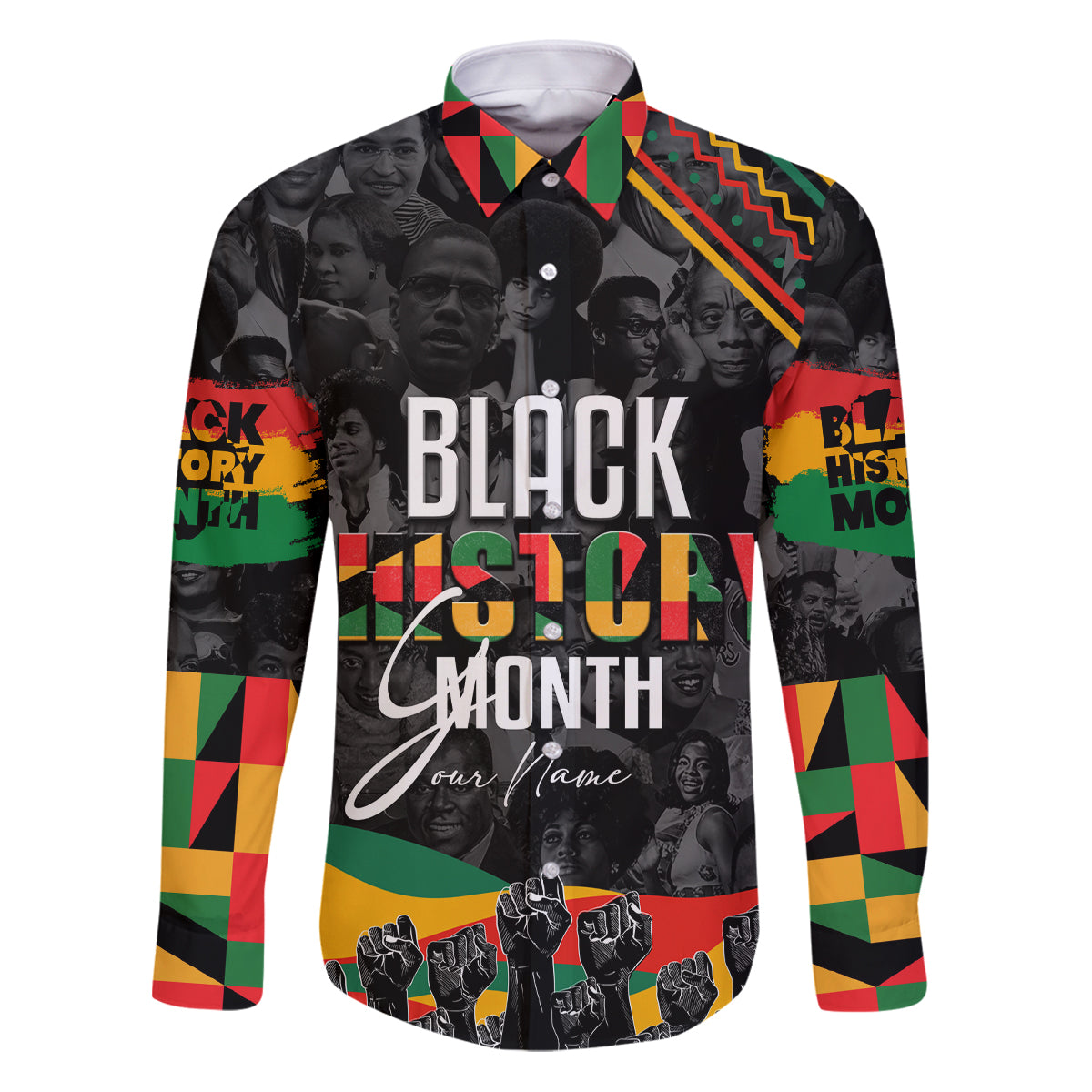 Personalized Black History Month Family Matching Puletasi and Hawaiian Shirt - Wonder Print Shop