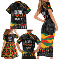 Personalized Black History Month Family Matching Short Sleeve Bodycon Dress and Hawaiian Shirt - Wonder Print Shop
