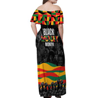 Personalized Black History Month Off Shoulder Maxi Dress - Wonder Print Shop