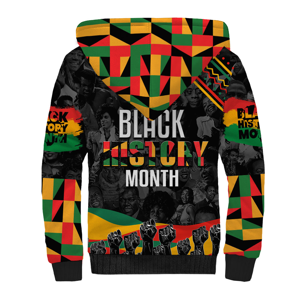 Personalized Black History Month Sherpa Hoodie - Wonder Print Shop