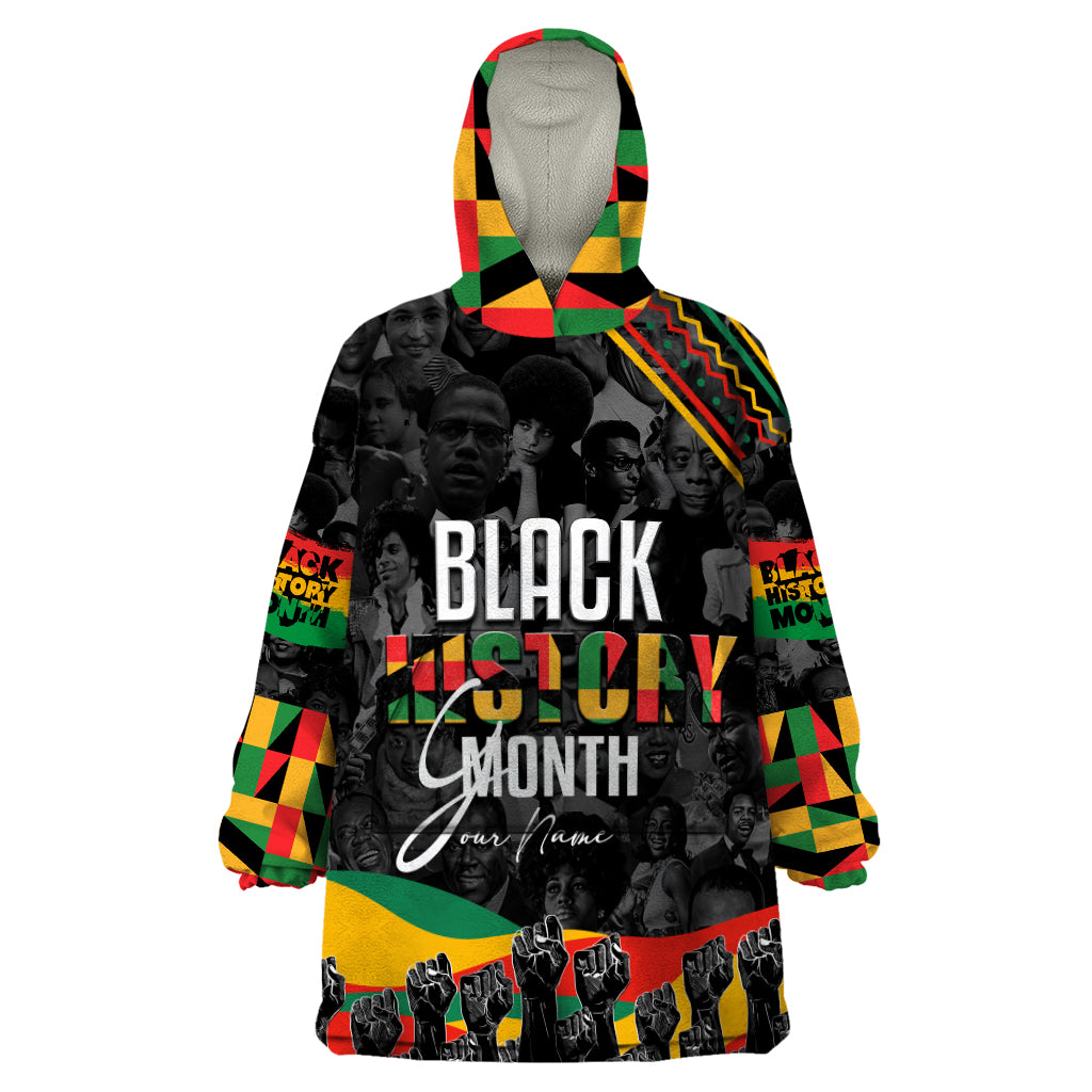Personalized Black History Month Wearable Blanket Hoodie - Wonder Print Shop
