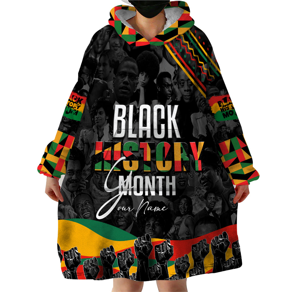 Personalized Black History Month Wearable Blanket Hoodie - Wonder Print Shop