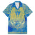 Personalized Mandala Egyptian Pharaoh Family Matching Mermaid Dress and Hawaiian Shirt Eye of Horus Blue - Wonder Print Shop