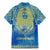 Personalized Mandala Egyptian Pharaoh Family Matching Mermaid Dress and Hawaiian Shirt Eye of Horus Blue - Wonder Print Shop