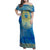 Personalized Mandala Egyptian Pharaoh Family Matching Off Shoulder Maxi Dress and Hawaiian Shirt Eye of Horus Blue - Wonder Print Shop