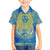 Personalized Mandala Egyptian Pharaoh Family Matching Off Shoulder Short Dress and Hawaiian Shirt Eye of Horus Blue - Wonder Print Shop
