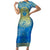 Personalized Mandala Egyptian Pharaoh Family Matching Short Sleeve Bodycon Dress and Hawaiian Shirt Eye of Horus Blue - Wonder Print Shop