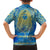 Personalized Mandala Egyptian Pharaoh Family Matching Tank Maxi Dress and Hawaiian Shirt Eye of Horus Blue - Wonder Print Shop