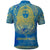 Personalized Mandala Egyptian Pharaoh Polo Shirt Eye of Horus Blue