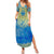 Personalized Mandala Egyptian Pharaoh Summer Maxi Dress Eye of Horus Blue - Wonder Print Shop