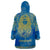 Personalized Mandala Egyptian Pharaoh Wearable Blanket Hoodie Eye of Horus Blue - Wonder Print Shop
