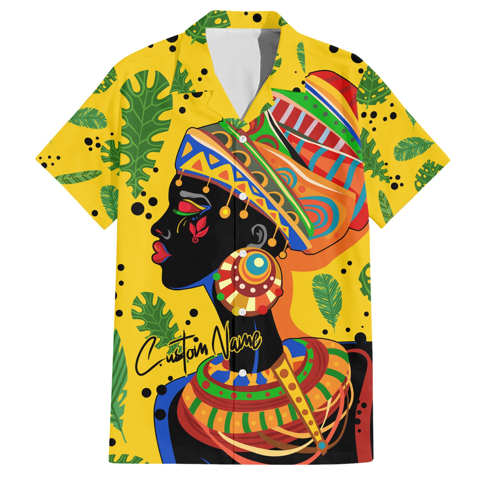 Personalized Africa Woman Hawaiian Shirt Tropical Style - Wonder Print Shop