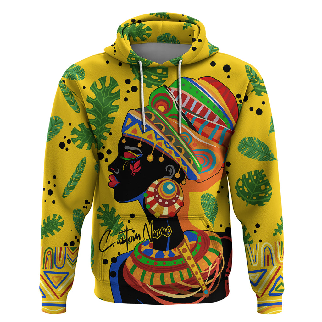 Personalized Africa Woman Hoodie Tropical Style