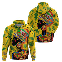 Personalized Africa Woman Hoodie Tropical Style - Wonder Print Shop