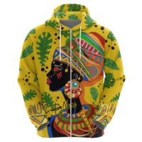Personalized Africa Woman Hoodie Tropical Style - Wonder Print Shop