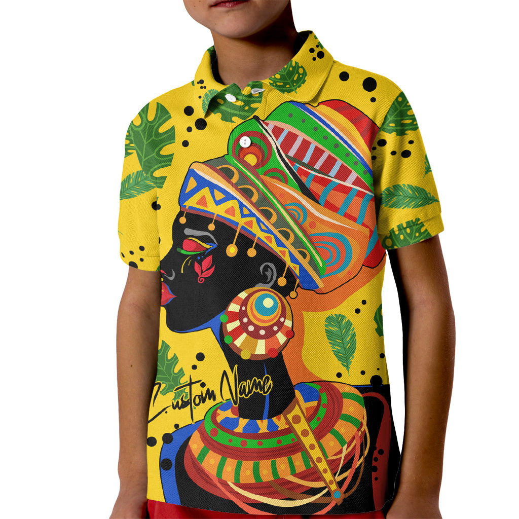 Personalized Africa Woman Kid Polo Shirt Tropical Style - Wonder Print Shop