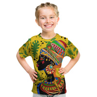 Personalized Africa Woman Kid T Shirt Tropical Style - Wonder Print Shop