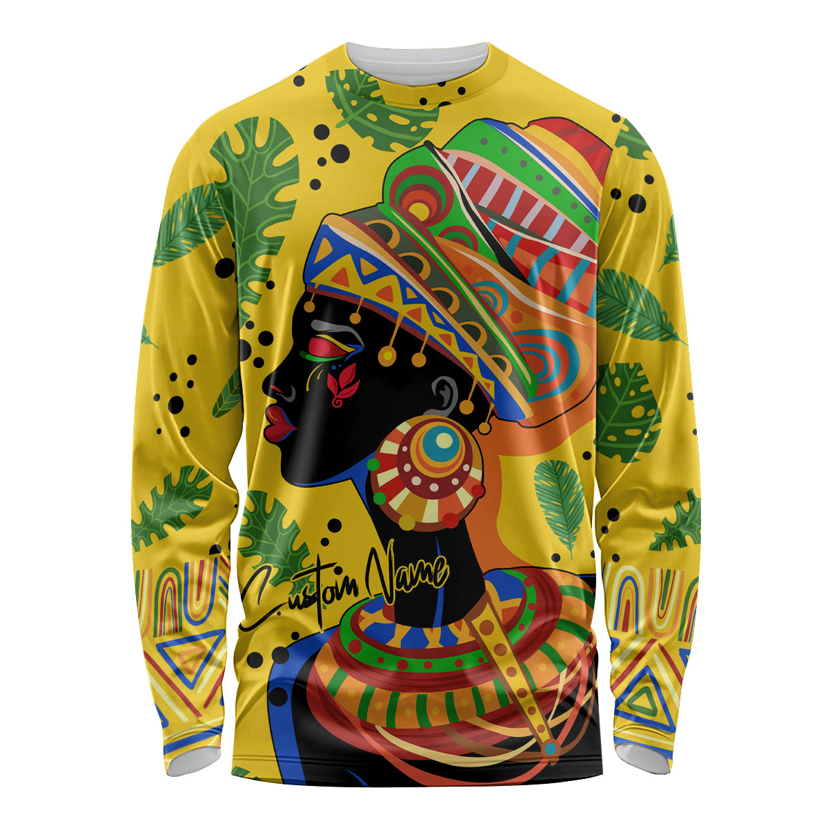 Personalized Africa Woman Long Sleeve Shirt Tropical Style - Wonder Print Shop