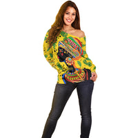 Personalized Africa Woman Off Shoulder Sweater Tropical Style - Wonder Print Shop