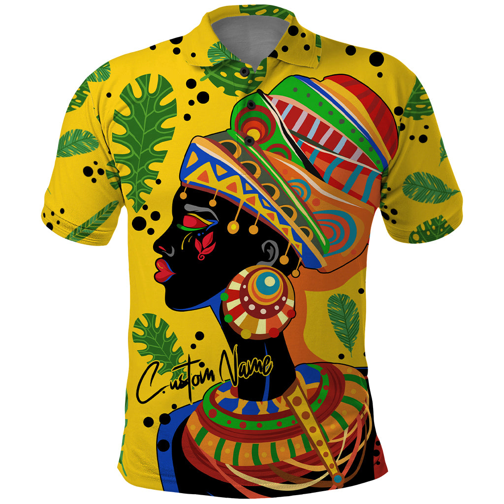Personalized Africa Woman Polo Shirt Tropical Style - Wonder Print Shop