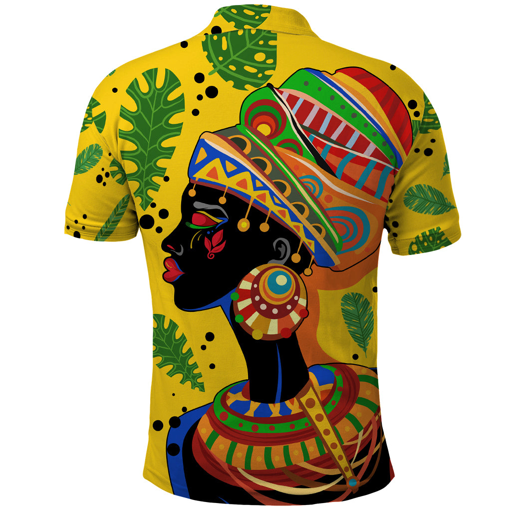 Personalized Africa Woman Polo Shirt Tropical Style - Wonder Print Shop