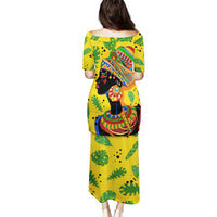 Personalized Africa Woman Puletasi Tropical Style - Wonder Print Shop