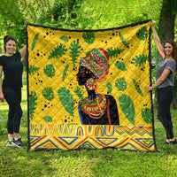 Personalized Africa Woman Quilt Tropical Style - Wonder Print Shop