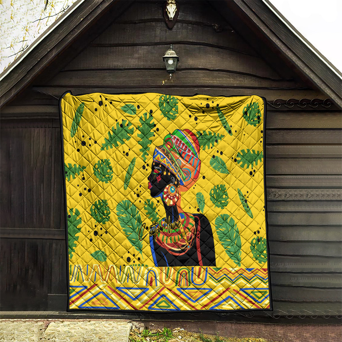 Personalized Africa Woman Quilt Tropical Style - Wonder Print Shop