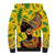 Personalized Africa Woman Sherpa Hoodie Tropical Style - Wonder Print Shop