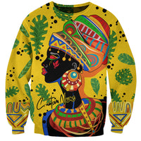 Personalized Africa Woman Sweatshirt Tropical Style - Wonder Print Shop