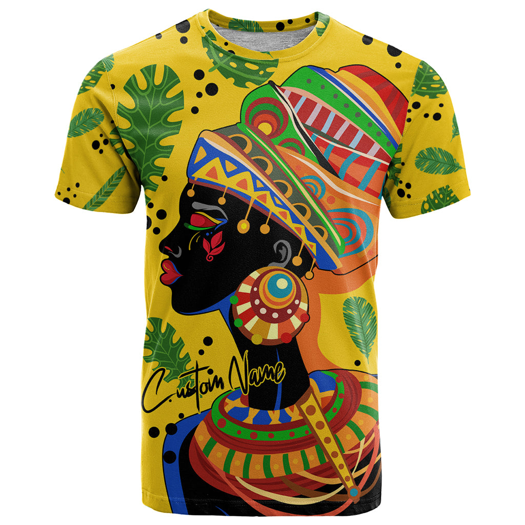 Personalized Africa Woman T Shirt Tropical Style - Wonder Print Shop