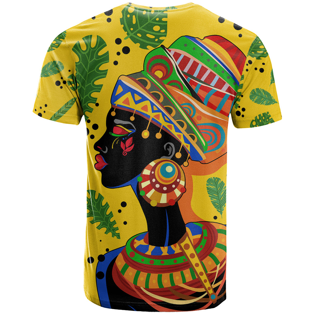 Personalized Africa Woman T Shirt Tropical Style - Wonder Print Shop