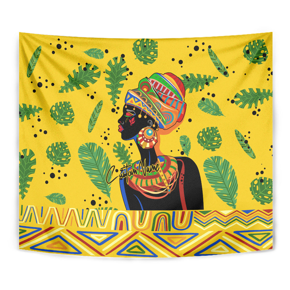 Personalized Africa Woman Tapestry Tropical Style - Wonder Print Shop
