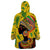 Personalized Africa Woman Wearable Blanket Hoodie Tropical Style