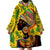 Personalized Africa Woman Wearable Blanket Hoodie Tropical Style