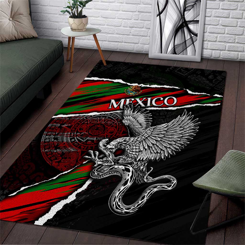 Eagle Snake Mexico Area Rug Aztec Sun Stone