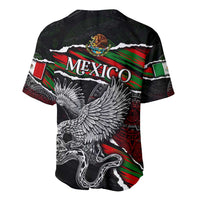 Eagle Snake Mexico Baseball Jersey Aztec Sun Stone