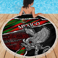 Eagle Snake Mexico Beach Blanket Aztec Sun Stone