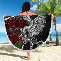 Eagle Snake Mexico Beach Blanket Aztec Sun Stone