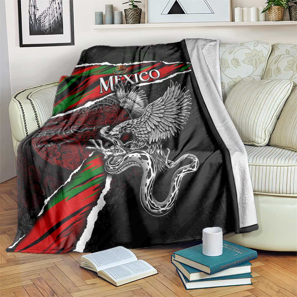 Eagle Snake Mexico Blanket Aztec Sun Stone