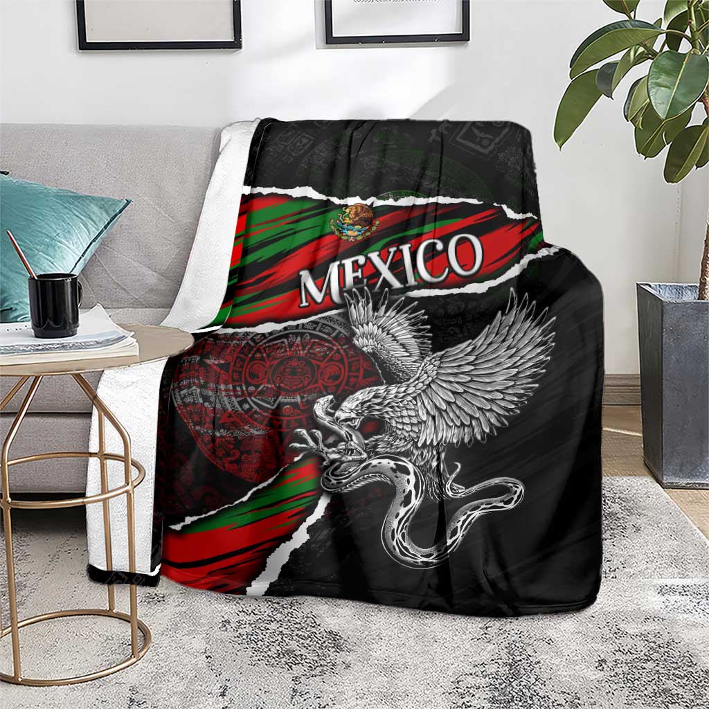 Eagle Snake Mexico Blanket Aztec Sun Stone