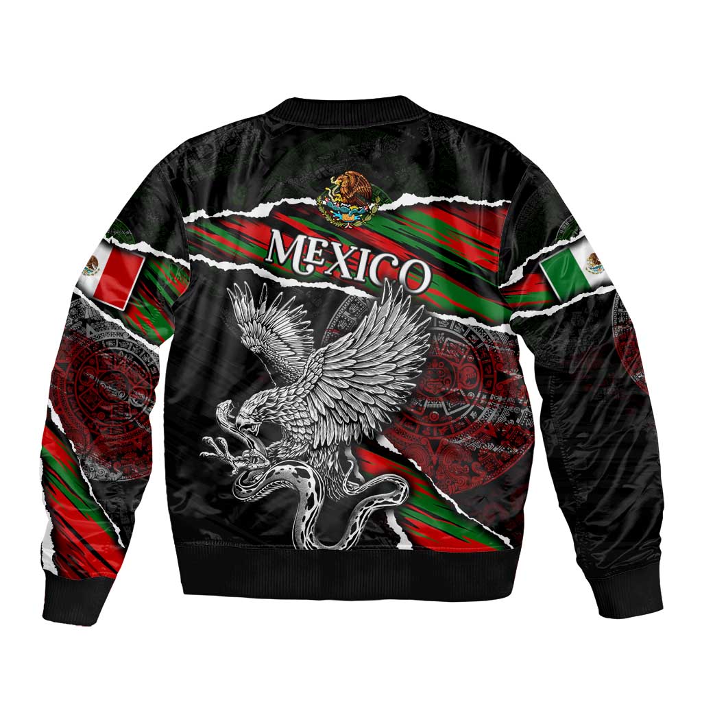 Eagle Snake Mexico Bomber Jacket Aztec Sun Stone