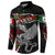 Eagle Snake Mexico Button Sweatshirt Aztec Sun Stone